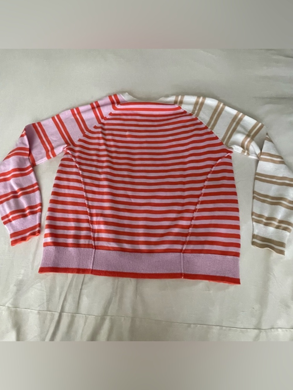 Zaket & Plover Pastels Cotton Crazy Stripe Lightweight Sweater - Picture 4 of 13